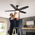 Ceiling Fan with Light Kit — Existing Fan-Rated Box