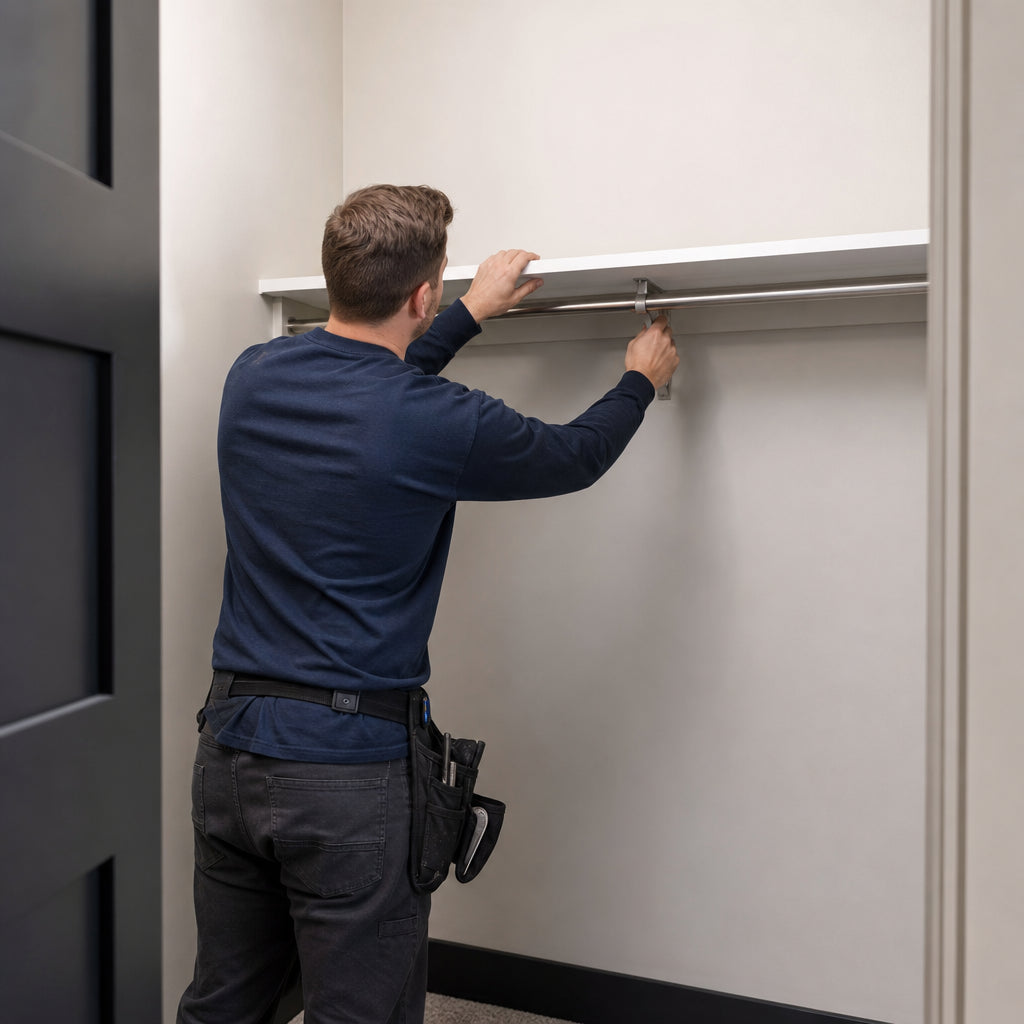 Closet Shelf and Rod Installation