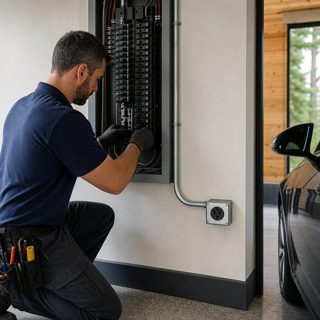 EV Charging Outlet NEMA 14-50 — Garage, Panel-Adjacent