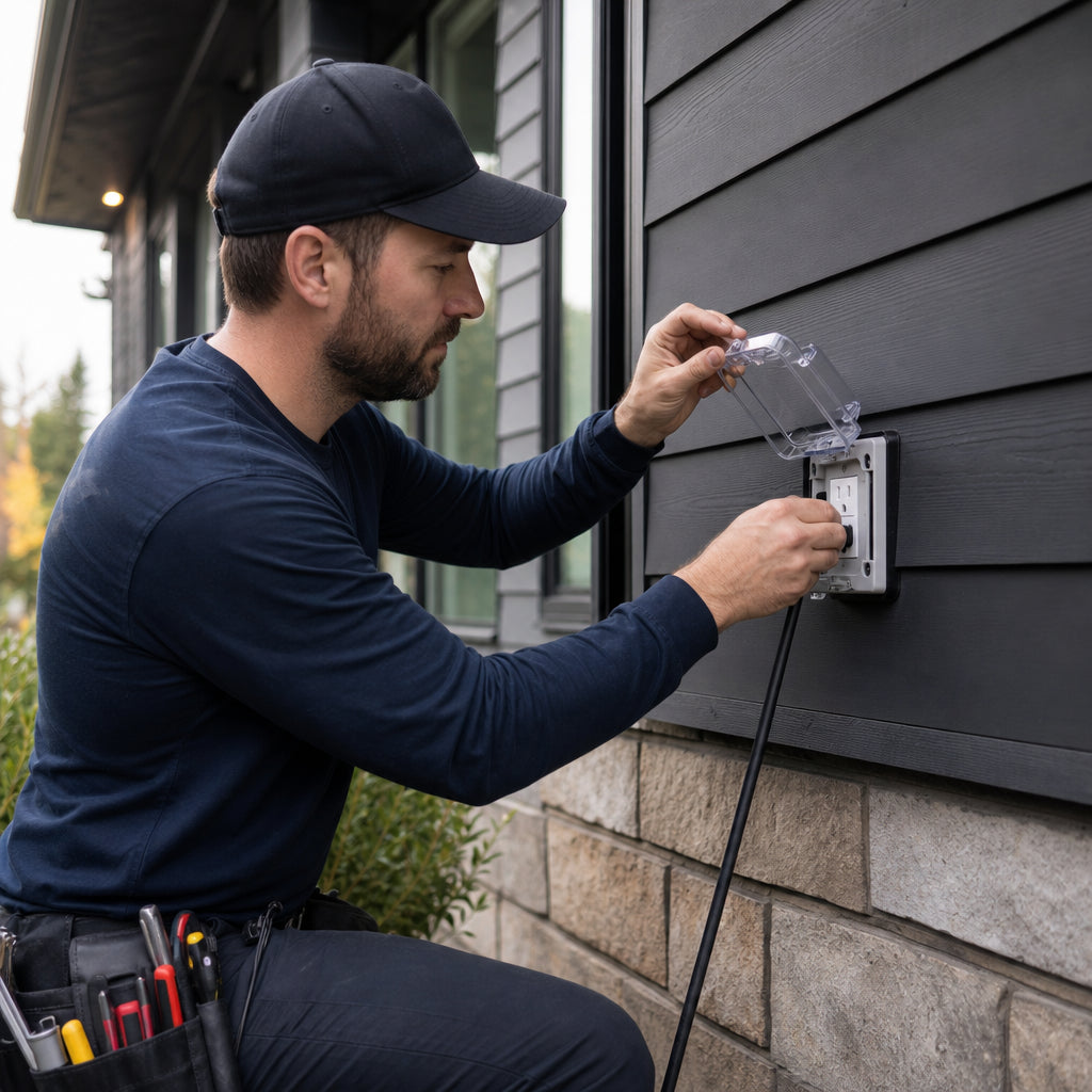 Exterior Outlet Weatherproof In-Use Cover Upgrade