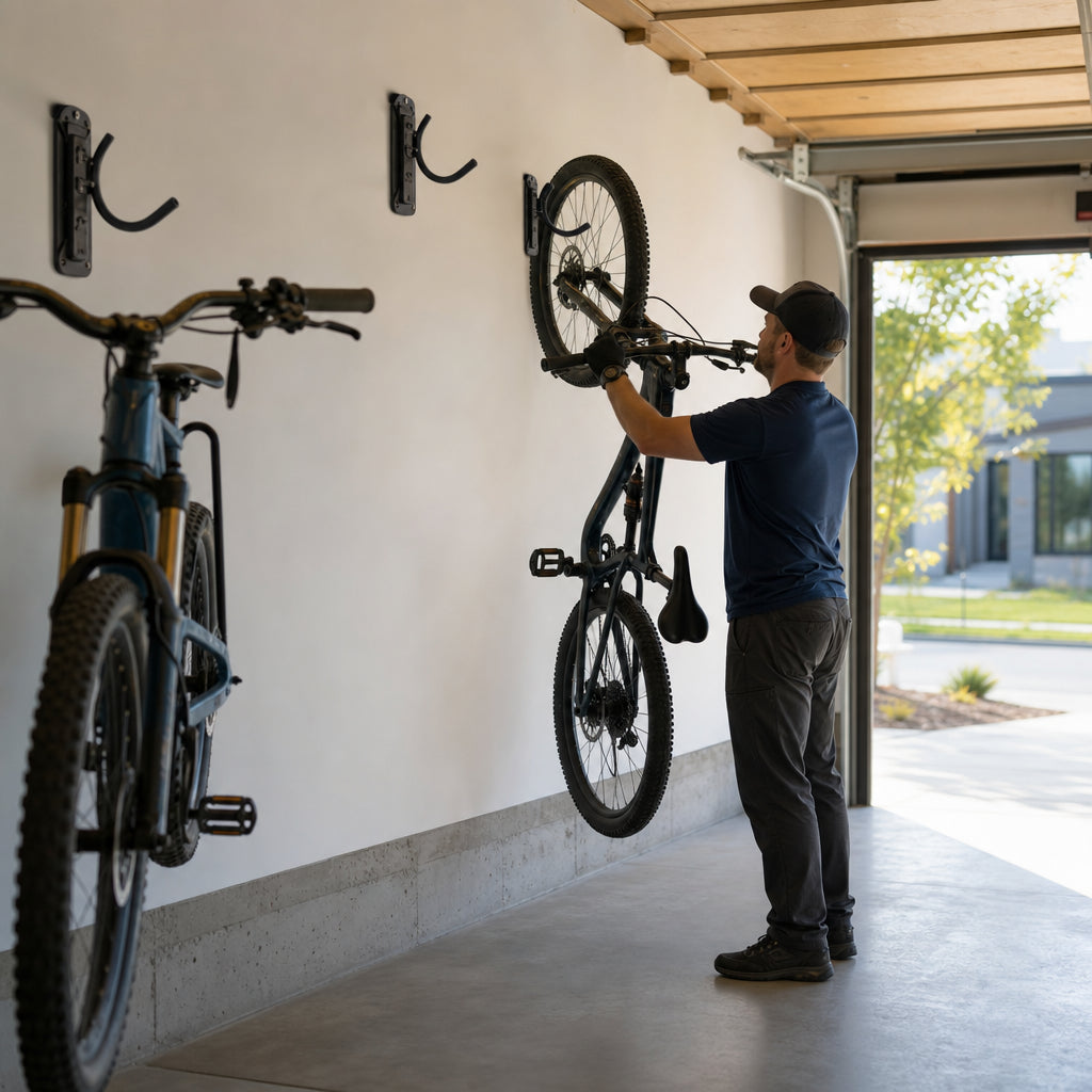 Garage Bike Hooks Install (Up to 4)