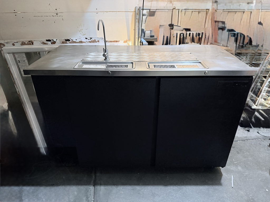 Beverage-Air DD58-1 commercial dual-door direct-draw keg cooler (used)