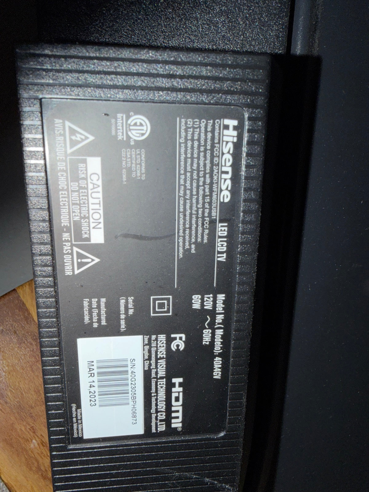 3× Hisense 40″ 40A4GV TVs (used)