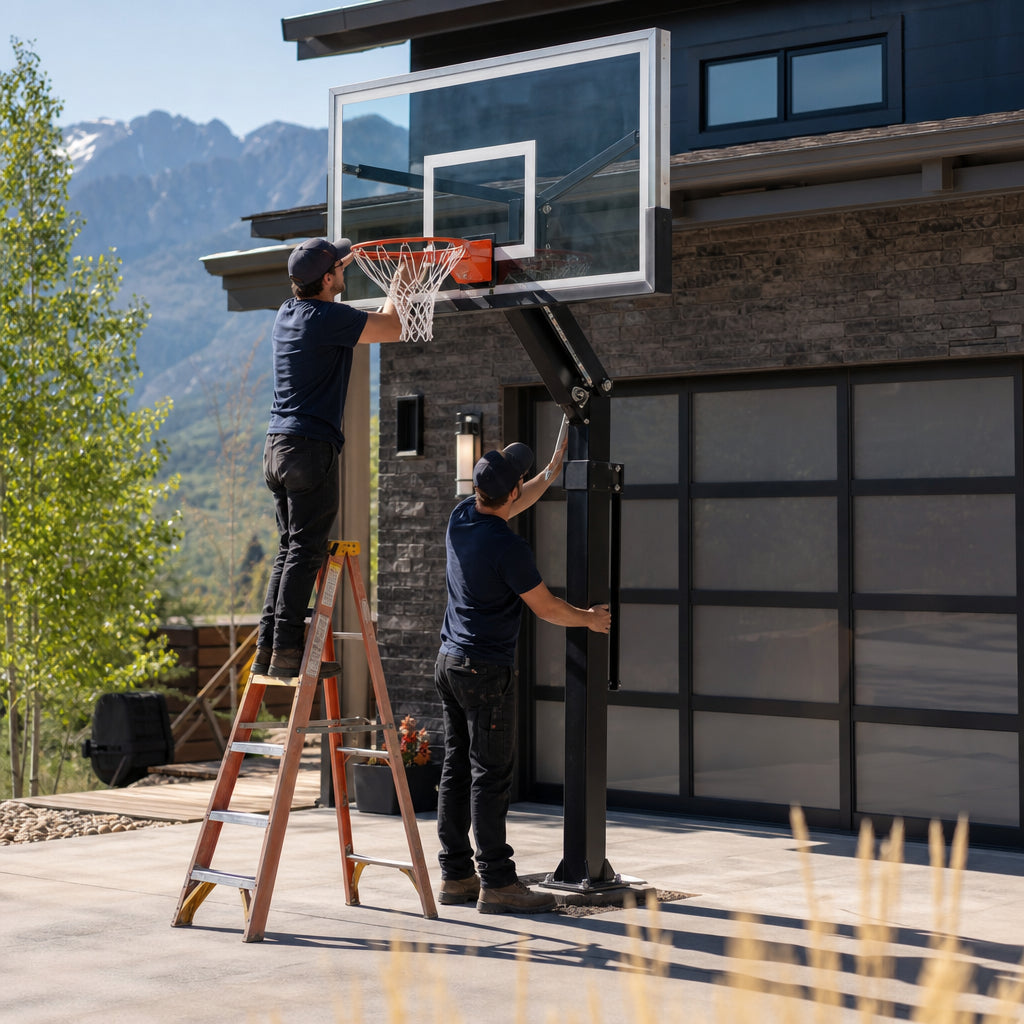 In-Ground Basketball Hoop Install (Concrete, Two-Visit)