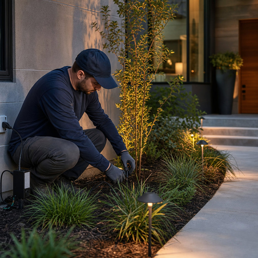 Landscape Lighting — Low-Voltage Kit Install (up to 8 fixtures)