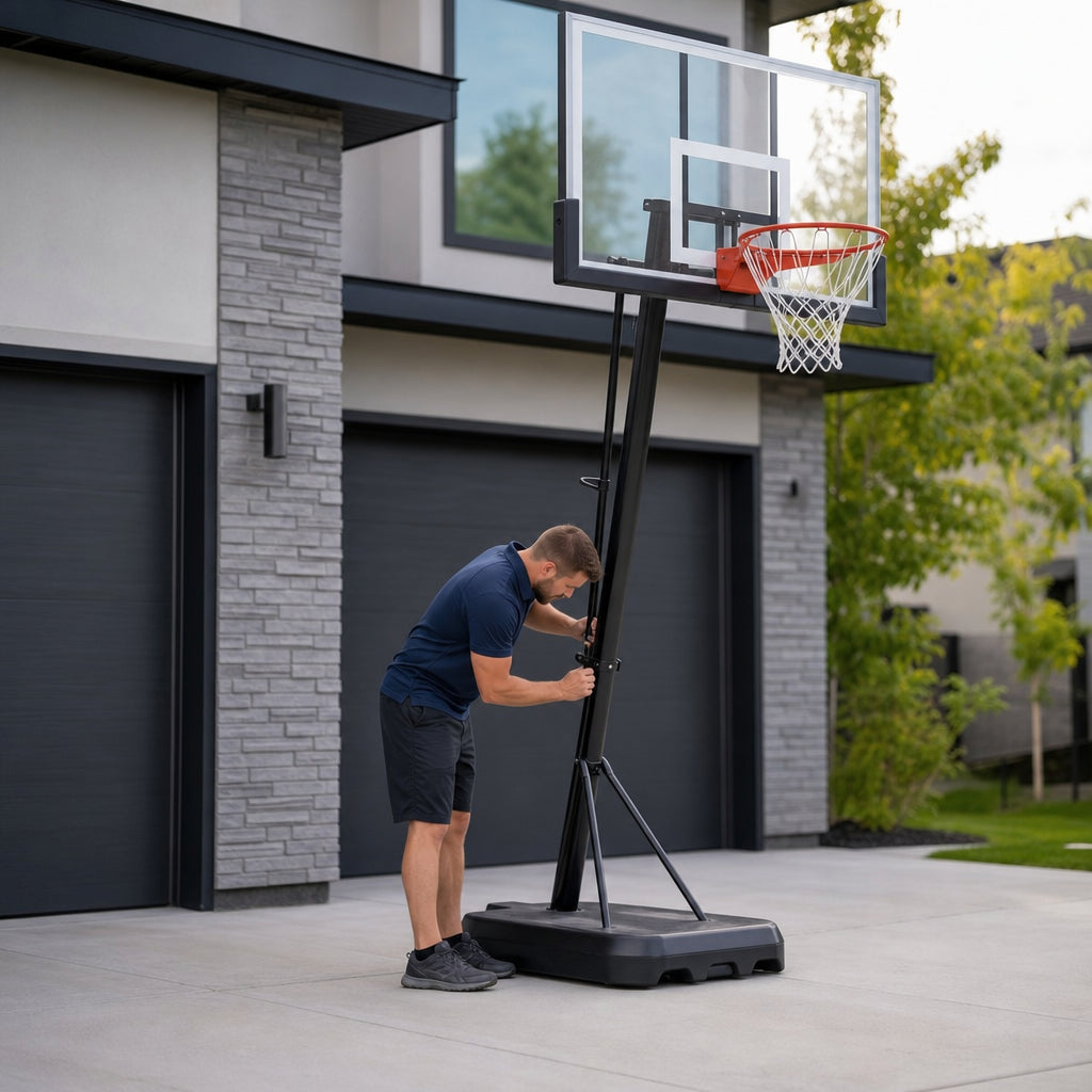 Portable Basketball Hoop Assembly